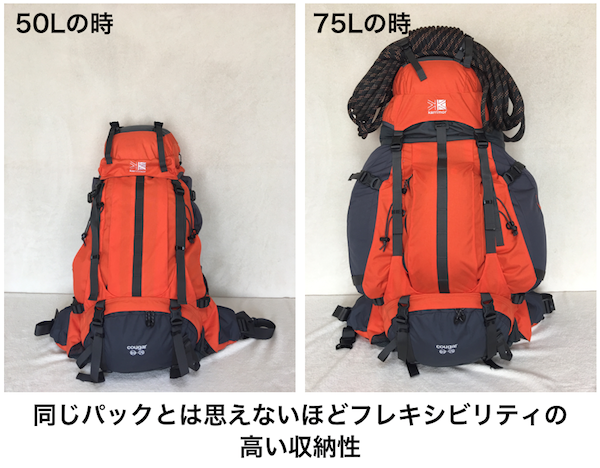 Karrimor Cougar 50-75 | 登山リュック・レビュー・口コミ・評価